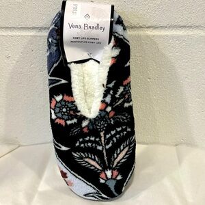 Vera Bradley Cozy Life Slippers soft fleece Ornate Blooms